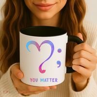 You Matter Heart And Semicolon Suicide Prevention Gift Coffee Mug thumb 3