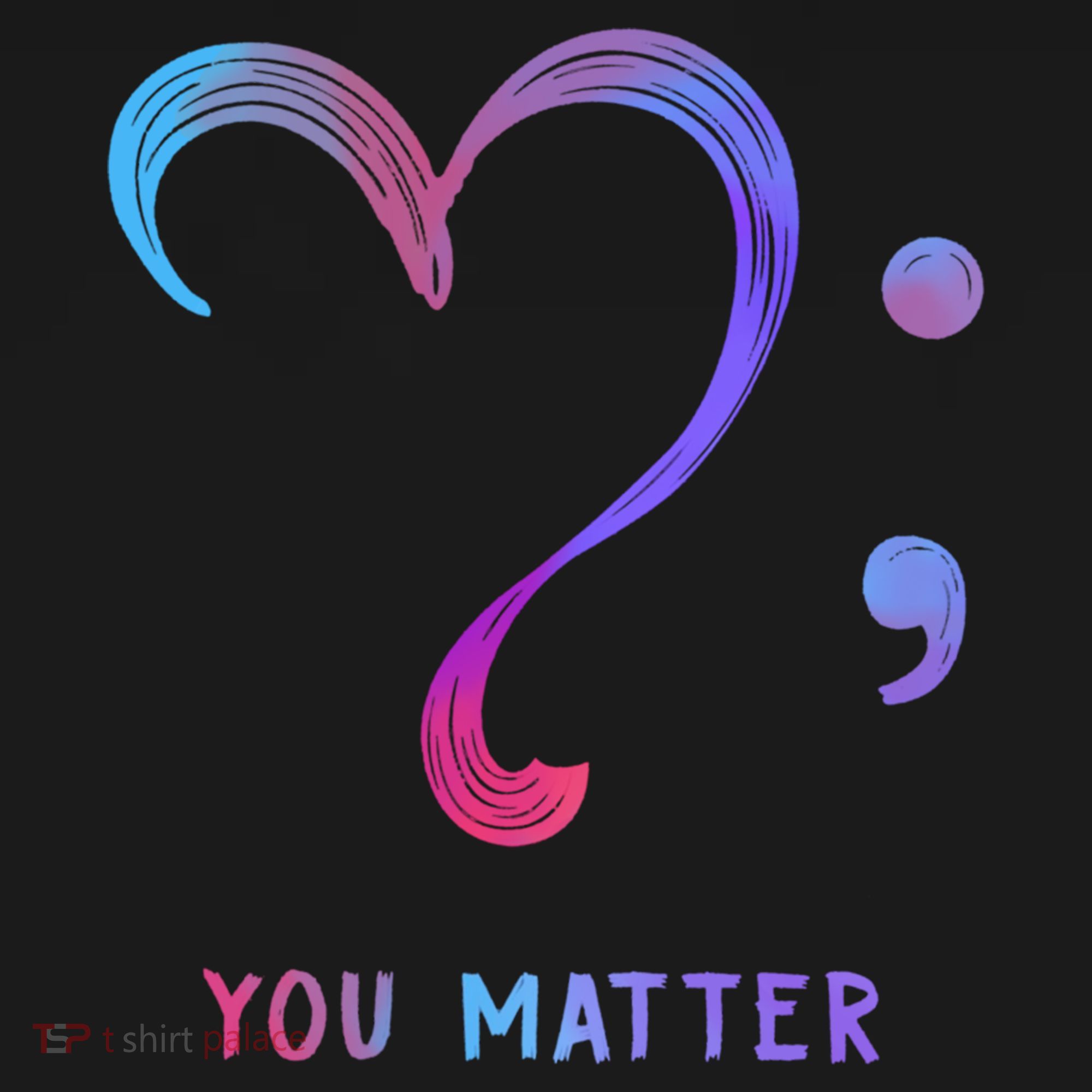You Matter Heart And Semicolon Suicide Prevention Gift Women's Hoodie