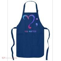 You Matter Heart And Semicolon Suicide Prevention Gift Apron thumb 0