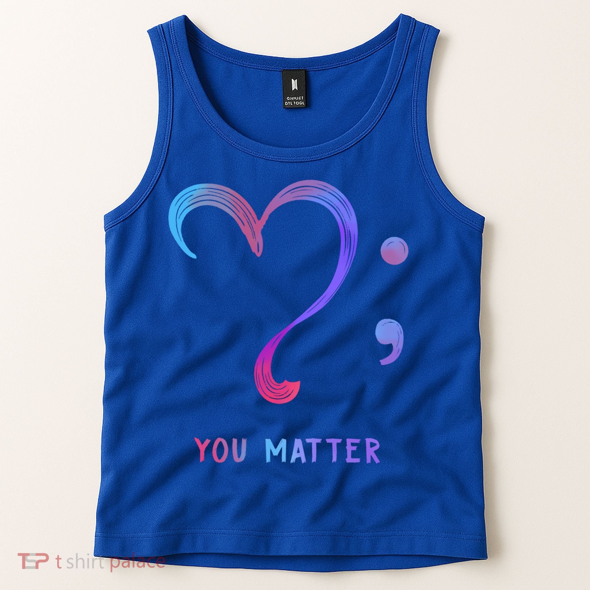 You Matter Heart And Semicolon Suicide Prevention Gift Tank Top