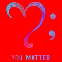 You Matter Heart And Semicolon Suicide Prevention Gift Santa Hat thumb 1