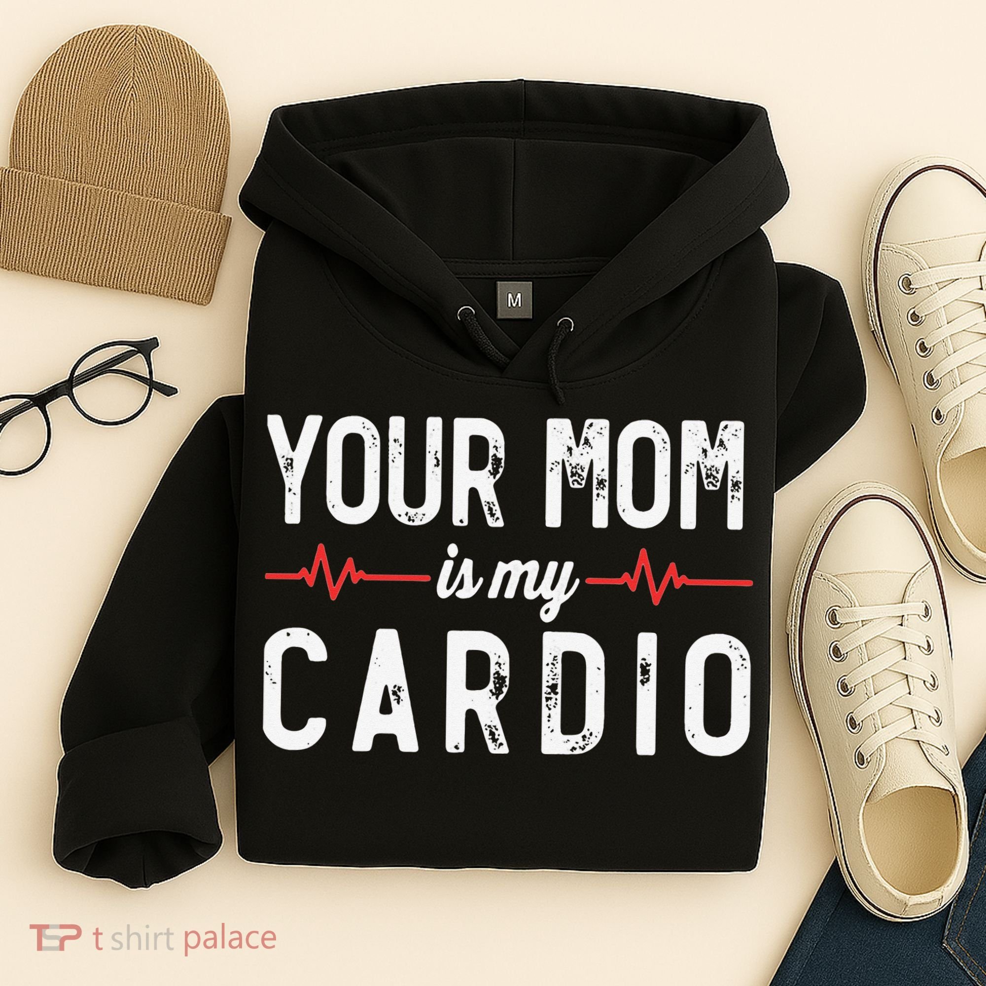 Your Mom Is My Cardio Dad Workout Gym Hoodie