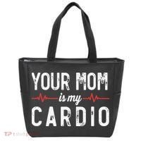 Your Mom Is My Cardio Dad Workout Gym Tote Bag thumb 0