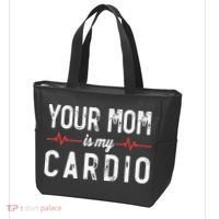 Your Mom Is My Cardio Dad Workout Gym Tote Bag thumb 3