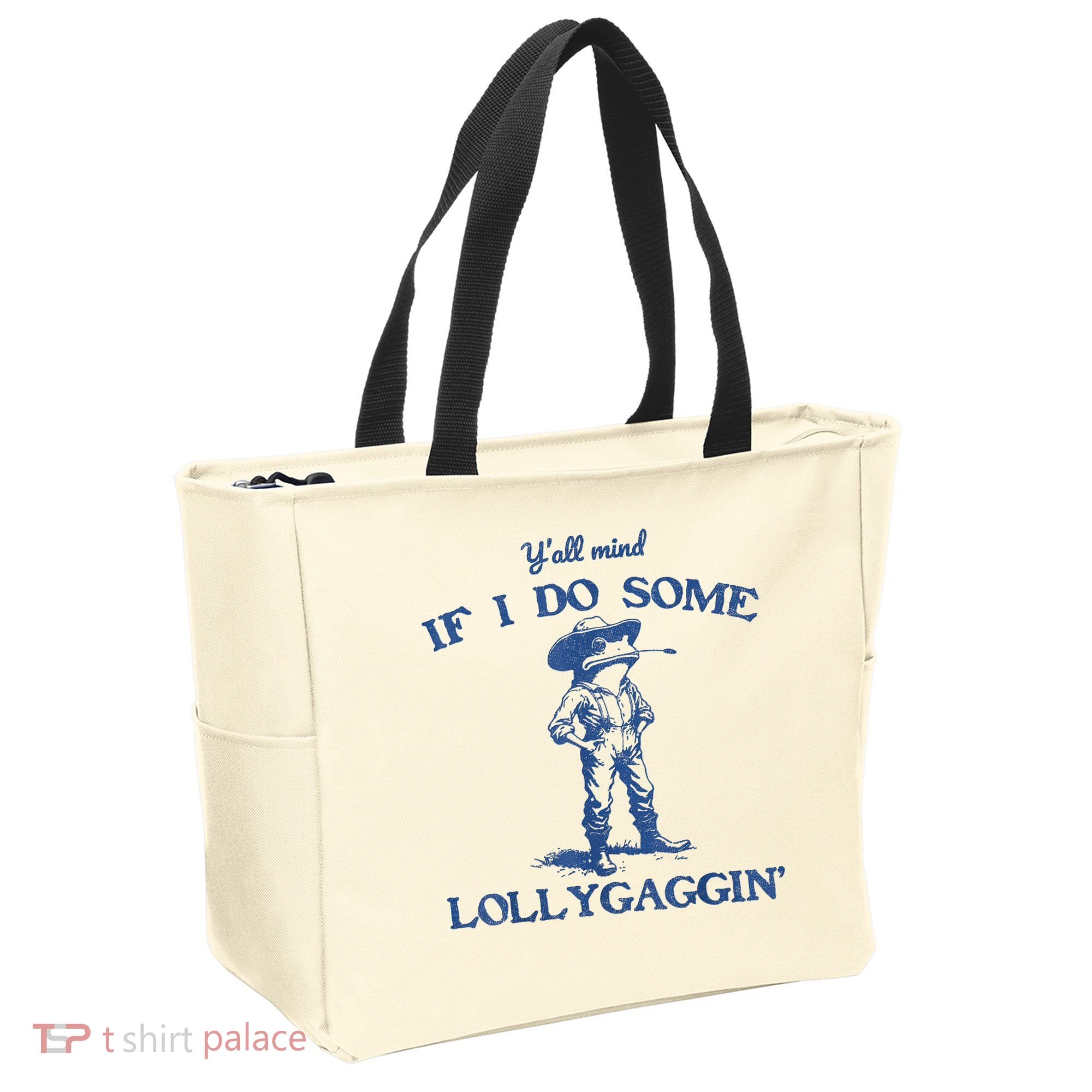 YAll Mind If I Do Some Lollygagging Cowboy Frog Tote Bag