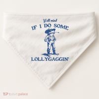 YAll Mind If I Do Some Lollygagging Cowboy Frog USA-Made Doggie Bandana thumb 0