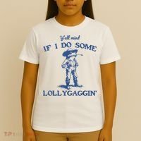YAll Mind If I Do Some Lollygagging Cowboy Frog T-Shirt thumb 4