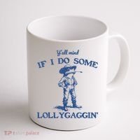 YAll Mind If I Do Some Lollygagging Cowboy Frog Coffee Mug thumb 1