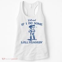 YAll Mind If I Do Some Lollygagging Cowboy Frog Women's Tank Top thumb 0