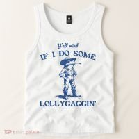 YAll Mind If I Do Some Lollygagging Cowboy Frog Tank Top thumb 2