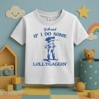 YAll Mind If I Do Some Lollygagging Cowboy Frog Toddler T-Shirt thumb 3