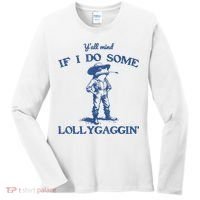 YAll Mind If I Do Some Lollygagging Cowboy Frog Women's Long Sleeve Shirt thumb 0
