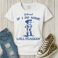 YAll Mind If I Do Some Lollygagging Cowboy Frog Women's T-Shirt thumb 3