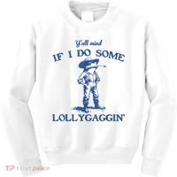 YAll Mind If I Do Some Lollygagging Cowboy Frog Kids Sweatshirt thumb 0