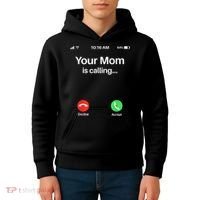 Your Mom Is Calling Shirt Your Mom Is Calling Kids Hoodie thumb 4