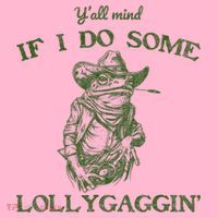 YAll Mind If I Do Some Lollygagging Funny Cowboy Frog Coaster thumb 2