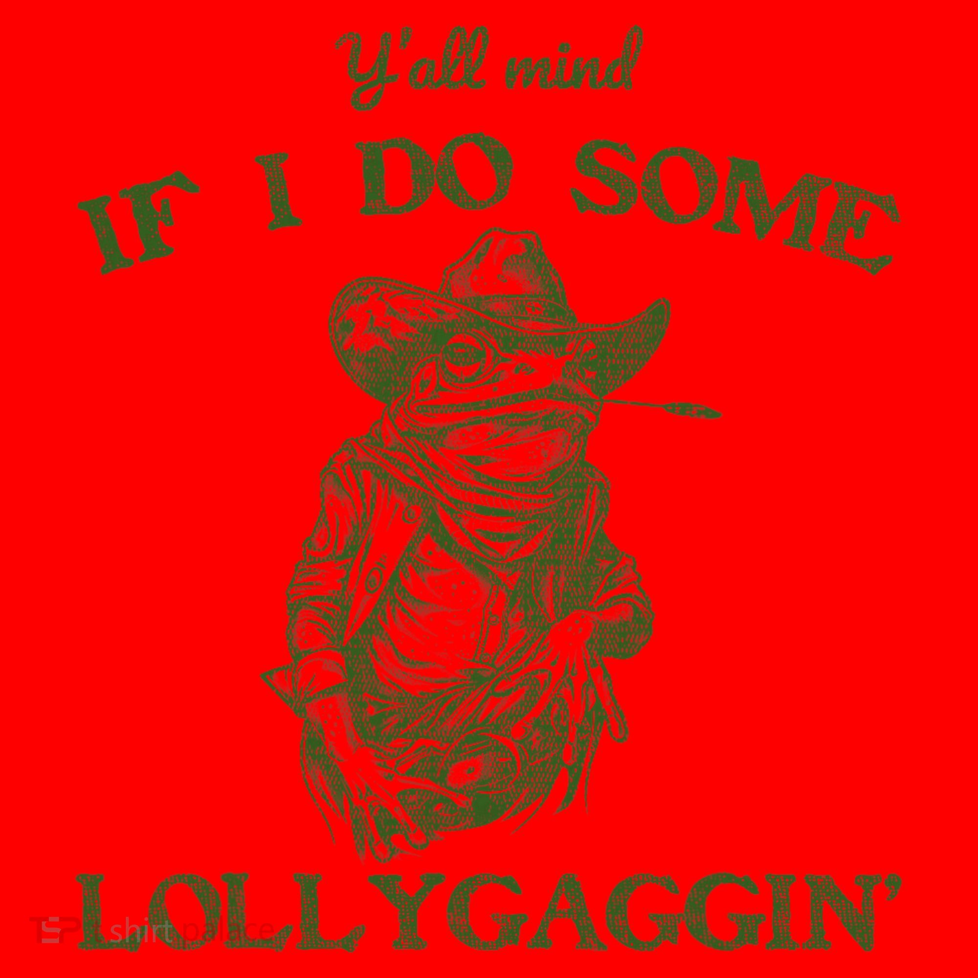 YAll Mind If I Do Some Lollygagging Funny Cowboy Frog Santa Hat