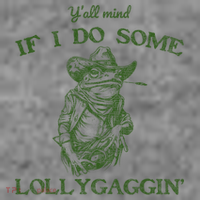 YAll Mind If I Do Some Lollygagging Funny Cowboy Frog Toddler Hoodie thumb 2