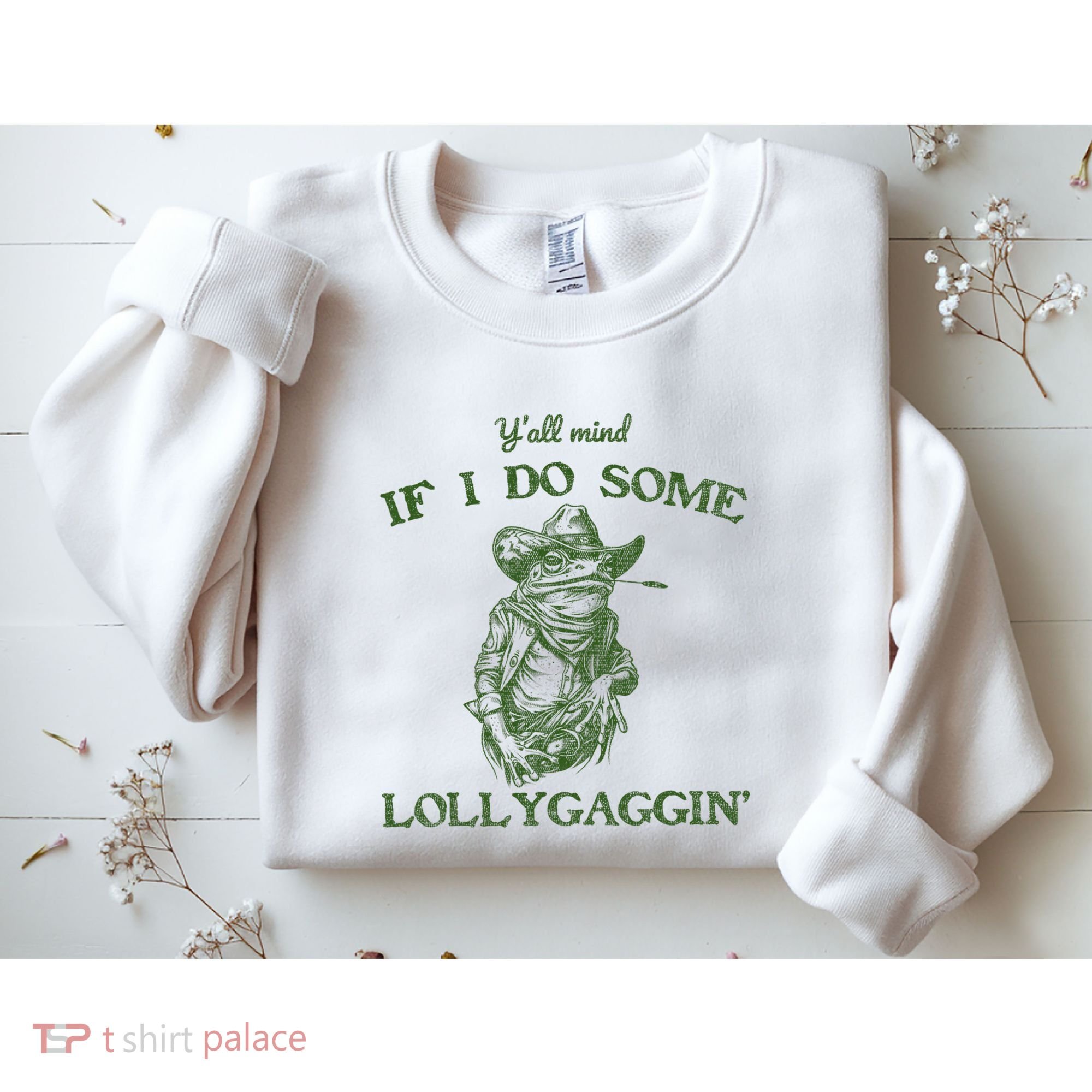 YAll Mind If I Do Some Lollygagging Funny Cowboy Frog Sweatshirt