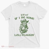 YAll Mind If I Do Some Lollygagging Funny Cowboy Frog T-Shirt thumb 0
