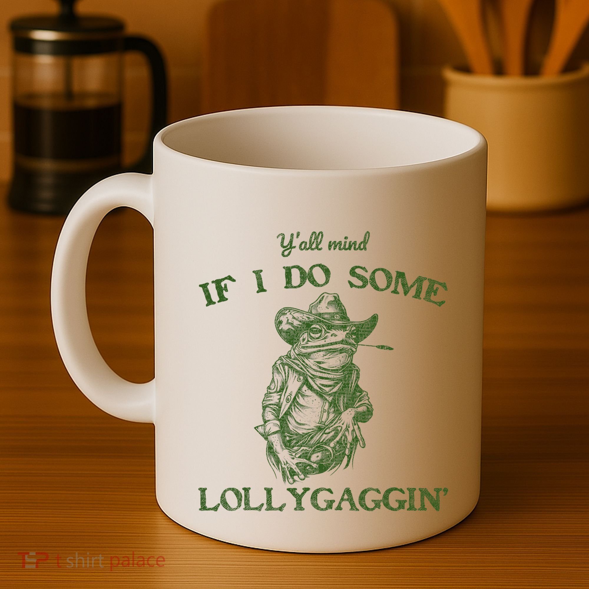 YAll Mind If I Do Some Lollygagging Funny Cowboy Frog Coffee Mug