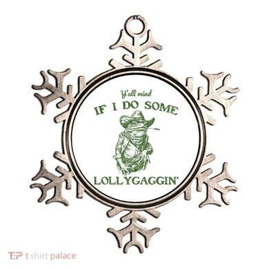 YAll Mind If I Do Some Lollygagging Funny Cowboy Frog Ornament