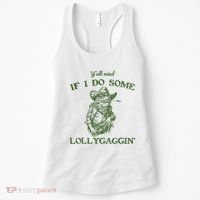 YAll Mind If I Do Some Lollygagging Funny Cowboy Frog Women's Tank Top thumb 0