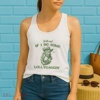 YAll Mind If I Do Some Lollygagging Funny Cowboy Frog Women's Tank Top thumb 2