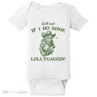 YAll Mind If I Do Some Lollygagging Funny Cowboy Frog Baby Bodysuit thumb 0