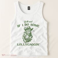 YAll Mind If I Do Some Lollygagging Funny Cowboy Frog Tank Top thumb 2