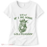 YAll Mind If I Do Some Lollygagging Funny Cowboy Frog Women's T-Shirt thumb 0
