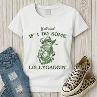 YAll Mind If I Do Some Lollygagging Funny Cowboy Frog Women's T-Shirt thumb 3