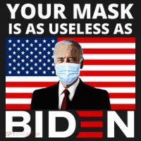 Your Mask Is As Useless As Biden Funny Ornament thumb 1