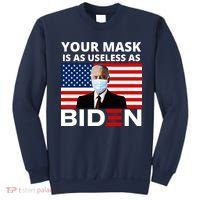 Your Mask Is As Useless As Biden Funny Sweatshirt thumb 0
