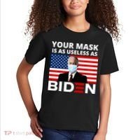Your Mask Is As Useless As Biden Funny Kids T-Shirt thumb 2