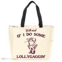 Yall Mind If I Do Some Lollygaggin Funny Frog Tote Bag thumb 0