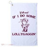 Yall Mind If I Do Some Lollygaggin Funny Frog Golf Towel thumb 0