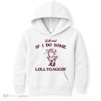 Yall Mind If I Do Some Lollygaggin Funny Frog Kids Hoodie thumb 0