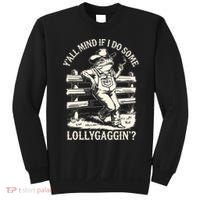 Yall Mind If I Do Some Lollygagging Cowboy Western Frog Sweatshirt thumb 0