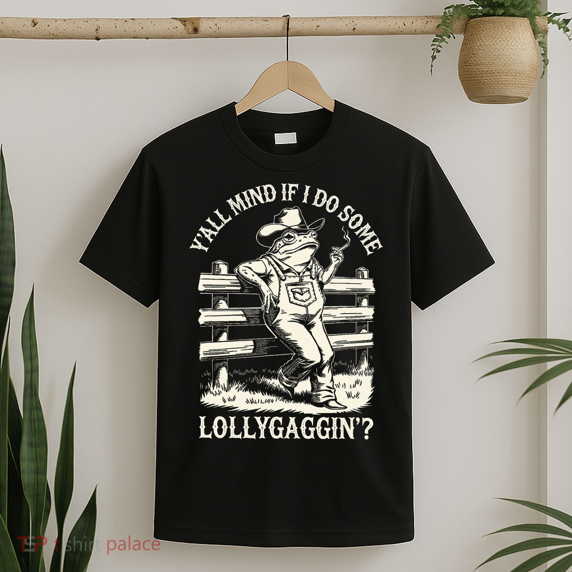 Yall Mind If I Do Some Lollygagging Cowboy Western Frog T-Shirt