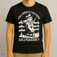 Yall Mind If I Do Some Lollygagging Cowboy Western Frog T-Shirt thumb 3