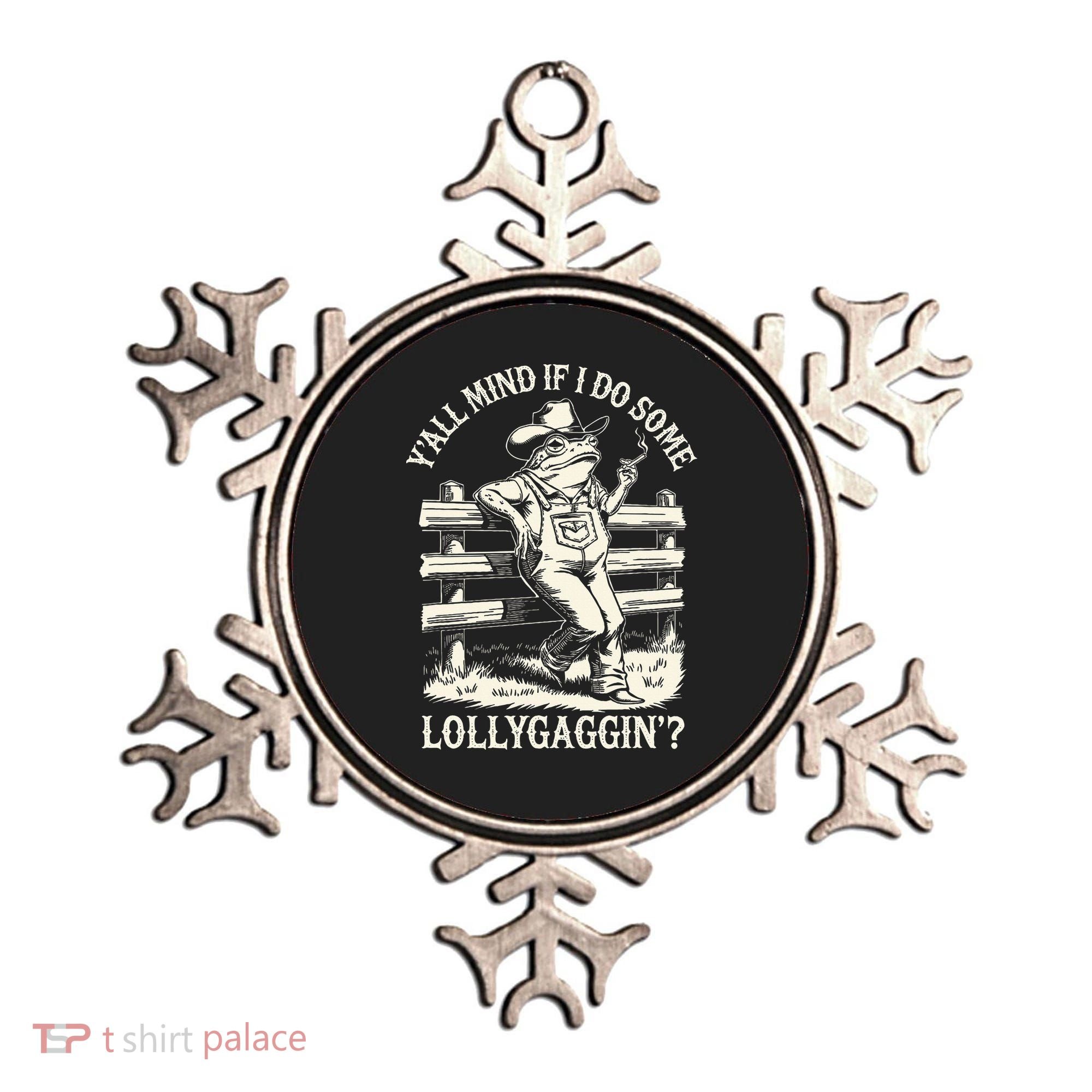 Yall Mind If I Do Some Lollygagging Cowboy Western Frog Ornament