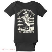 Yall Mind If I Do Some Lollygagging Cowboy Western Frog Baby Bodysuit thumb 0