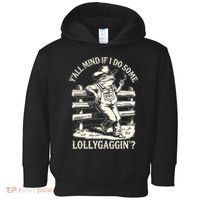 Yall Mind If I Do Some Lollygagging Cowboy Western Frog Toddler Hoodie thumb 0