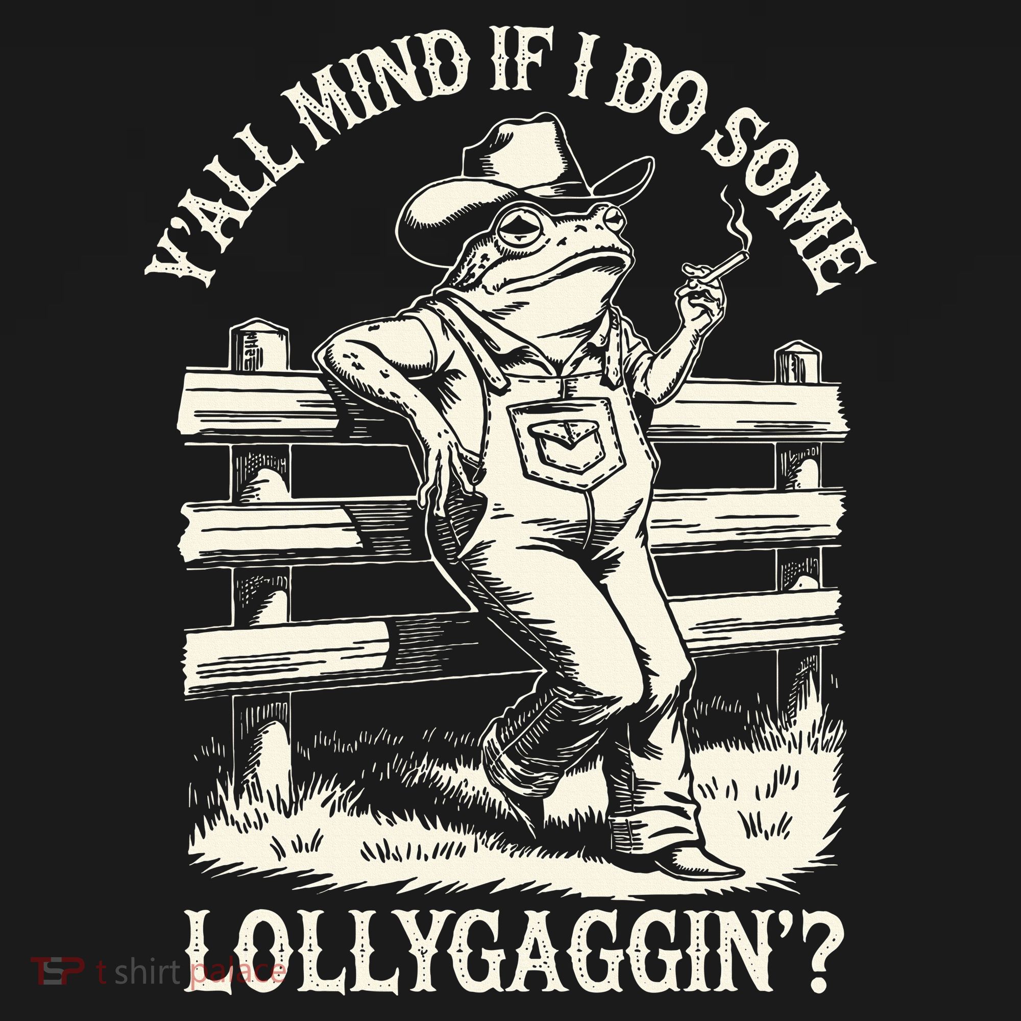 Yall Mind If I Do Some Lollygagging Cowboy Western Frog Toddler Hoodie