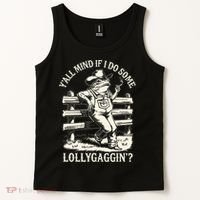 Yall Mind If I Do Some Lollygagging Cowboy Western Frog Tank Top thumb 2