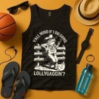 Yall Mind If I Do Some Lollygagging Cowboy Western Frog Tank Top thumb 4