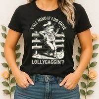 Yall Mind If I Do Some Lollygagging Cowboy Western Frog Women's T-Shirt thumb 2