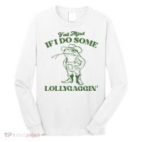 Yall Mind If I Do Some Lollygagging Cowboy Frog Long Sleeve Shirt thumb 0