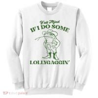 Yall Mind If I Do Some Lollygagging Cowboy Frog Sweatshirt thumb 0